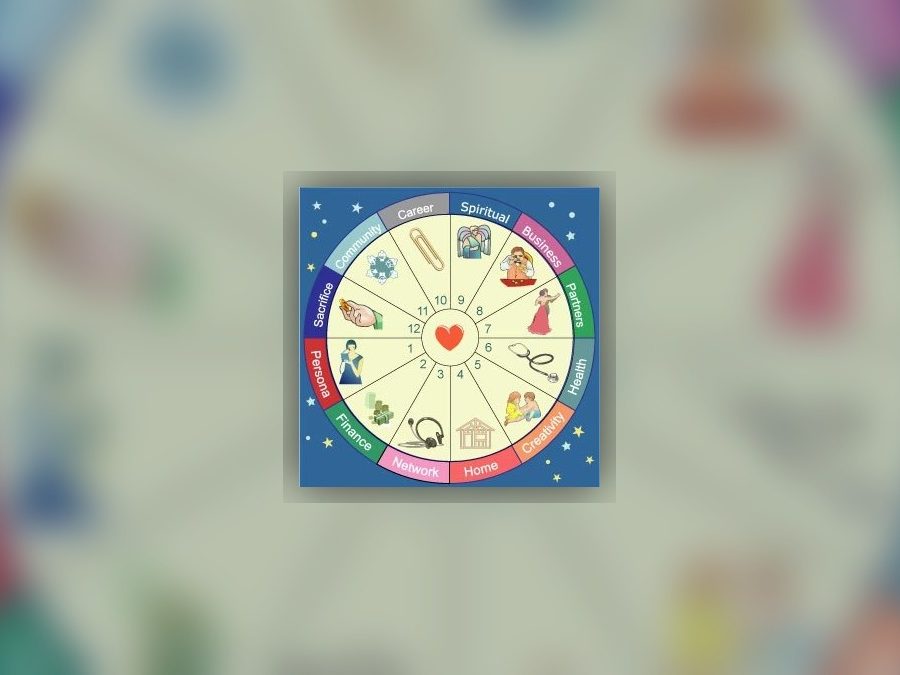 12 houses astrology wheel