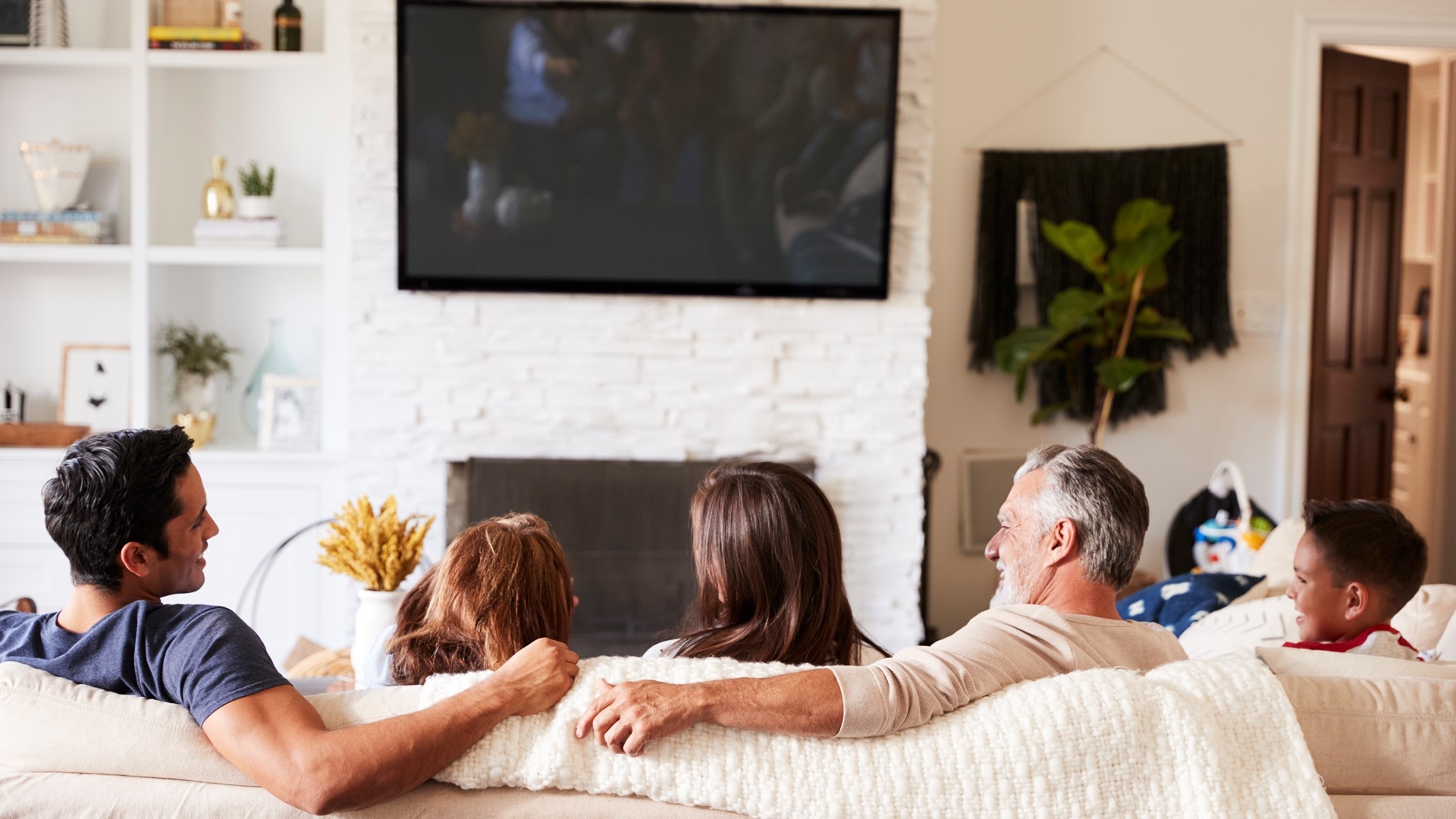 Friends watching tv